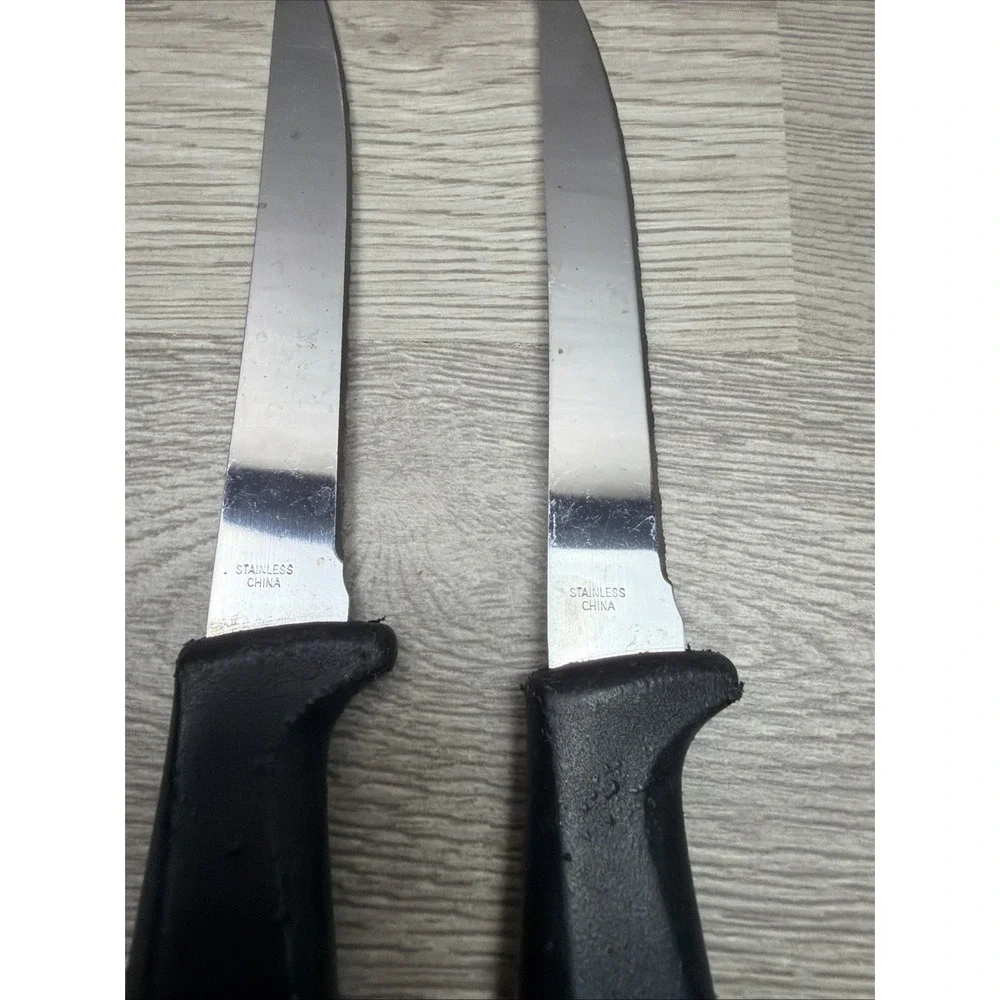 Assorted Kitchen Knife Set Lot Of 12. Farberware, Japan, Members Mark, Stanley